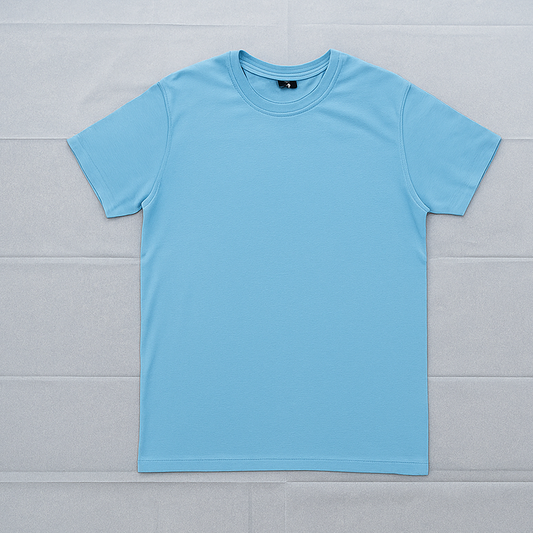 Crew Neck T-Shirt in Sky Blue